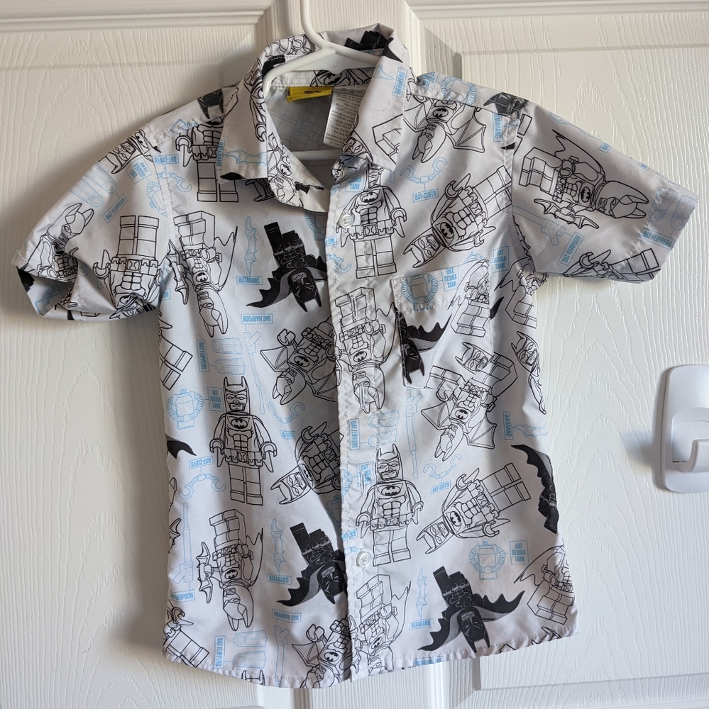 Lego Kids Button Down Shirt - Black and Gray